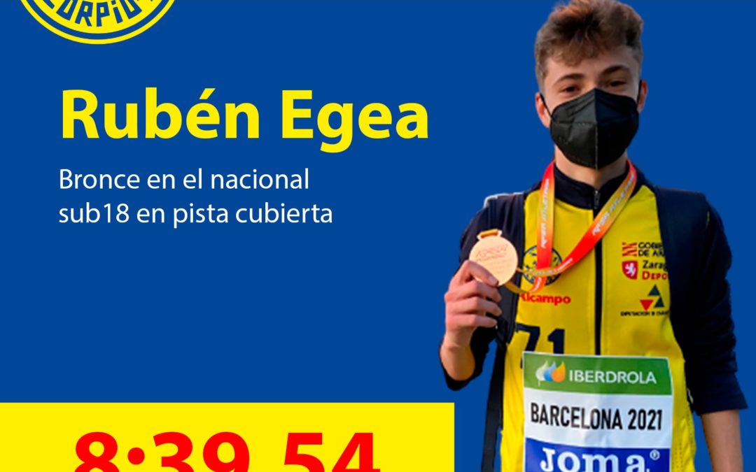 Bronce de Rubén Egea en los 3000 metros del Nacional Sub18