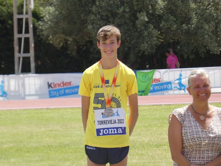 Gabriel González subcampeón de España de triatlón E Sub14. (Foto: Alfredo García)