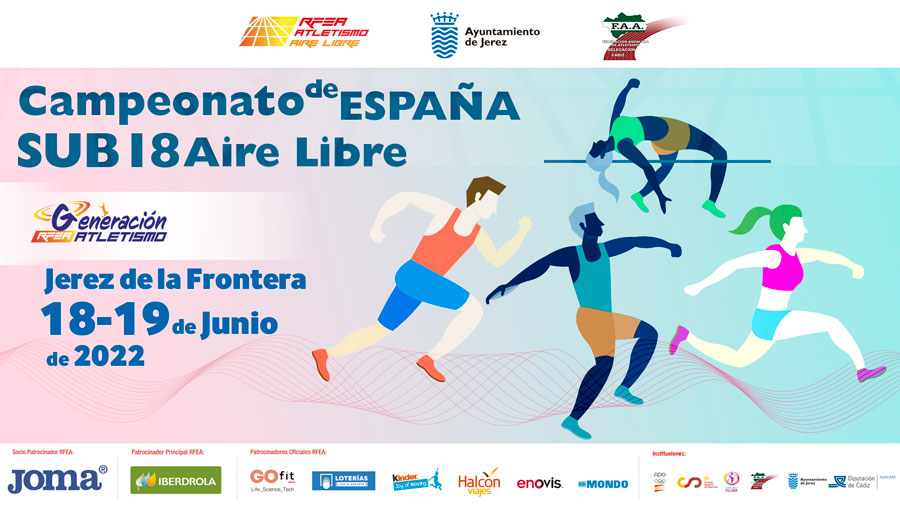 Cartel del Campeonato de España Sub18 al aire libre 2022