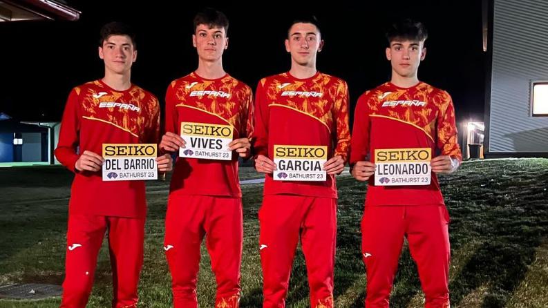 Selección española U20 atletismo del Mundial Campo a Través 2023. (Foto: Instagram de Sergio del Barrio @seolabalahumana)