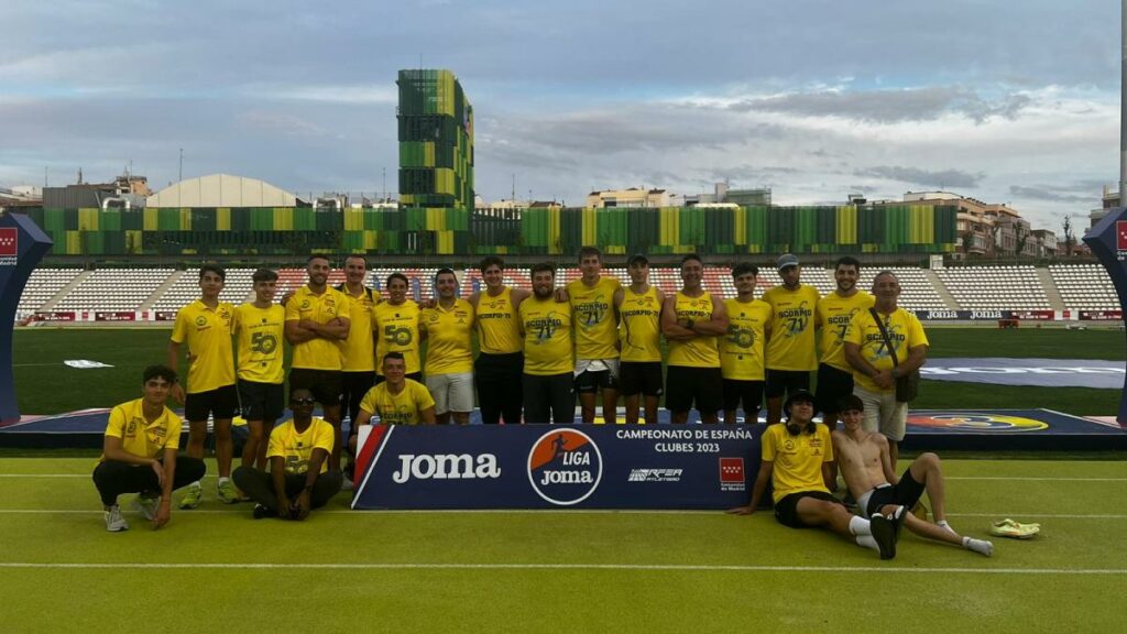 Equipo absoluto masculino, octavo en la Liga Joma tras competir en la final por el título del campeonato de España de Clubes de División de Honor. (Foto: ALCAMPO-Scorpio71)