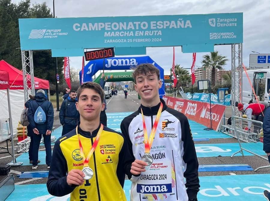 Dos medallas de plata para ALCAMPO-Scorpi071 en eL campeonato de España de marcha en ruta