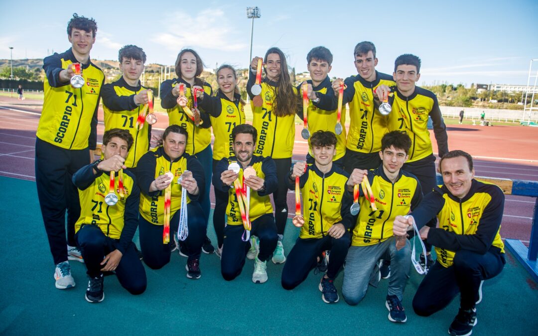 7 medallas europeas y 21 nacionales, ALCAMPO-Scorpio71 hace historia en el atletismo aragonés