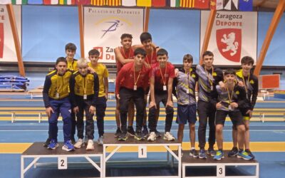 El ALCAMPO-Scorpio71 domina el podio en el Campeonato de Aragón sub-16 en pista cubierta